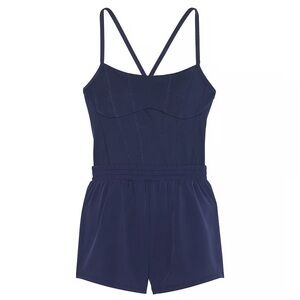 VS Pink Ultimate Runsie Navy Blue one piece shorts & tank size medium romper